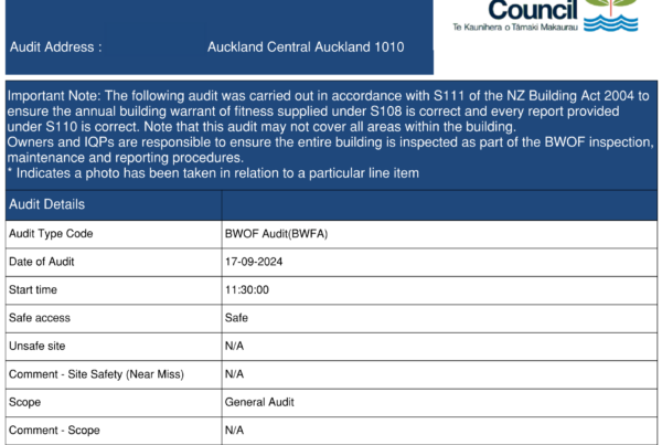 BWoF Audit